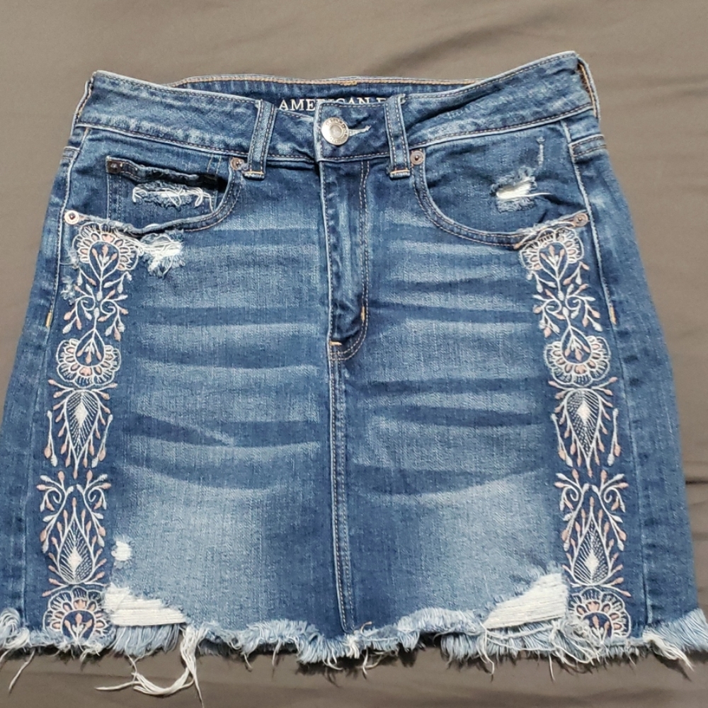 American eagle denim skirt